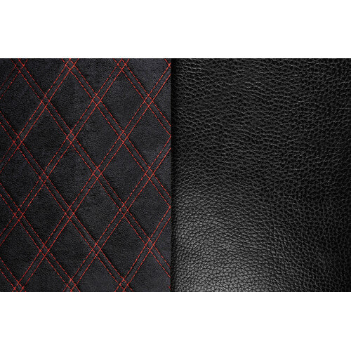 Mirian Lampe, Skeentex und gesteppter Wildledersitzbezug – Schwarz/Rot