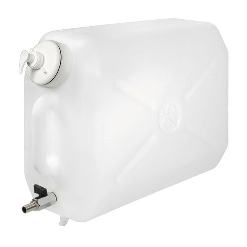 Lámpara de bote de plástico, con grifo metálico y dispensador de jabón de 25 L 97868