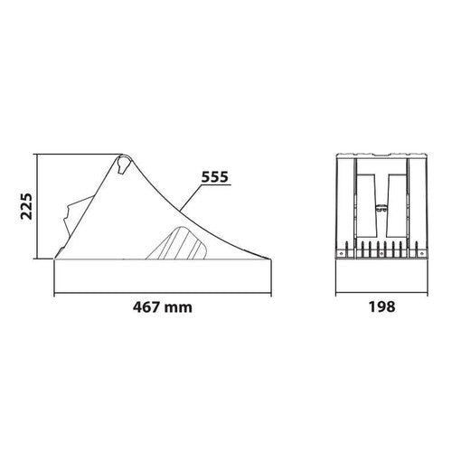 Thermoplastische Schuhlampe, zugelassen nach DIN76051-E53 97875