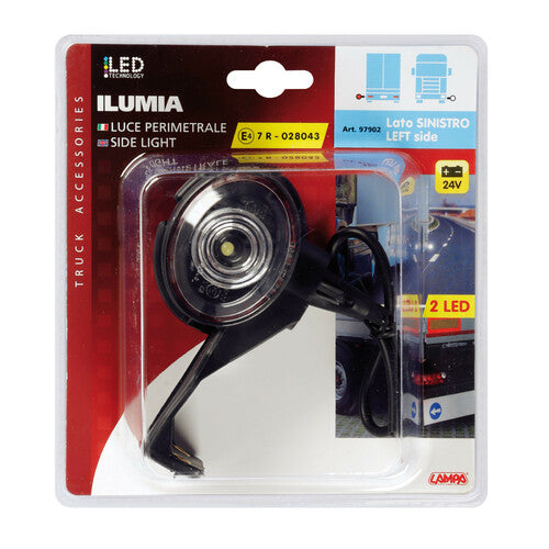 Ilumia Lamp, 2-LED perimeter light, 24V - L-shaped connection - Left