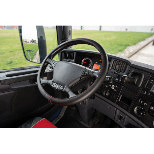 Lampa Skin-Cover, Skeentex Stretch Steering Wheel Cover Black/Red S 42/44 cm