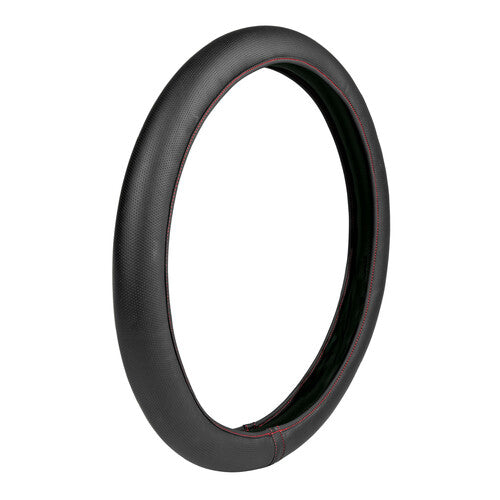 Lampa Skin-Cover, elasticated steering wheel cover in Skeentex Black/Red L 46/48 cm