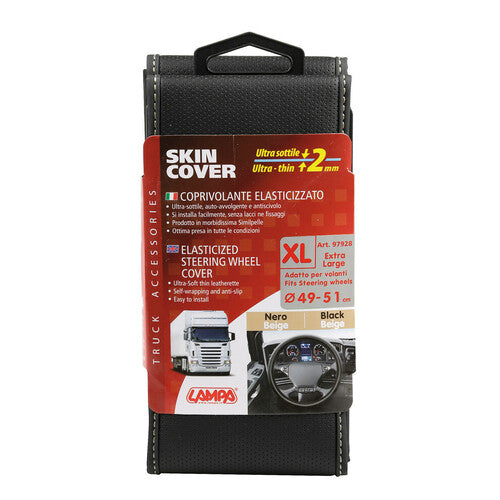 Skin-Cover, coprivolante elasticizzato in Skeentex Nero/Beige XL 49/51 cm 97928