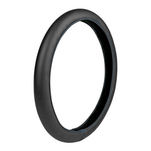 Lampa Skin-Cover, elasticated steering wheel cover in Skeentex Black/Blue L 46/48 cm