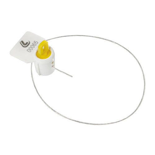 Lampenset mit 10 Sicherheitsplomben, Edelstahlkabel mit PVC-Ummantelung 97947
