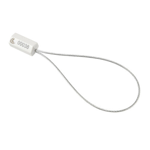 Lamp Set of 10 Security Seals, ABS head, steel cable