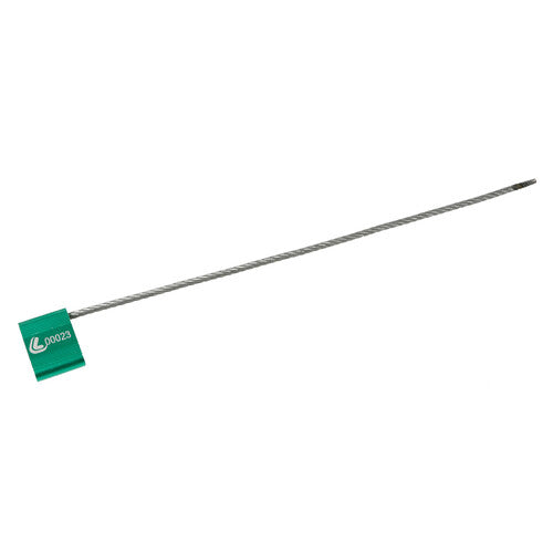 Set of 10 high security seals, galvanized aluminum head, steel cable