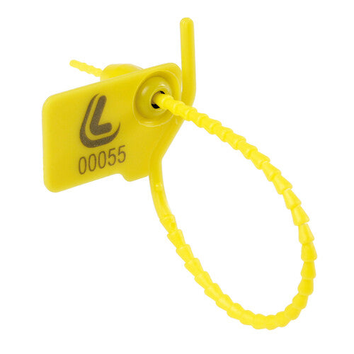 Set of 10 polypropylene security seals with knurled tubular design