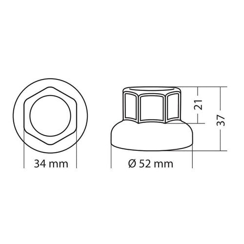 Lampa Set 40 copribulloni in acciaio inox lucidato - 33 mm 7973 97973