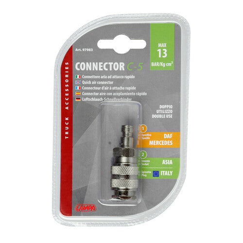 Lámpara C-5, conector de aire de liberación rápida, doble función 97983