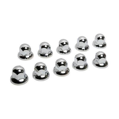 Lamp Set of 10 steel bolt covers, round head - 32 mm