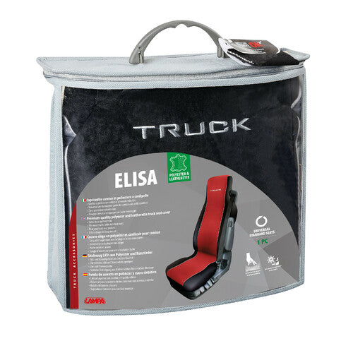 Lampa Elisa-2, LKW-Sitzbezug aus Polyester und Skeentex - Schwarz/Grau 98001