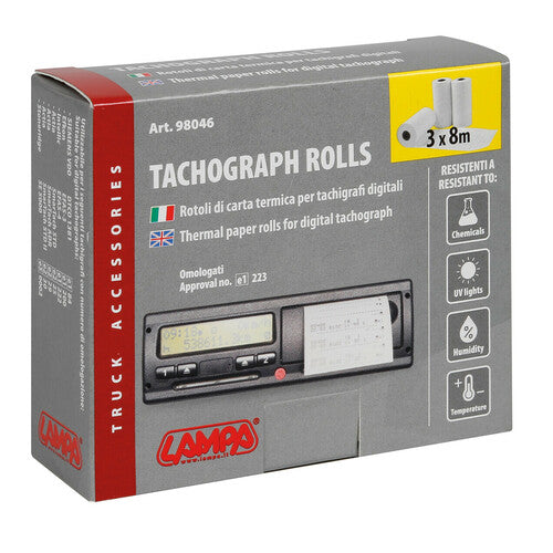 Lampa Rotoli di carta per tachigrafi digitali, 3 pz 98046