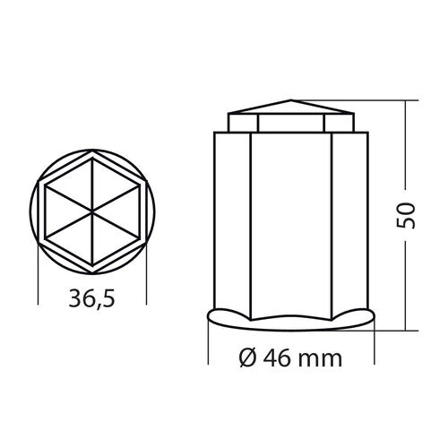 Lampa Set 10 copribulloni in ABS - 33 mm - Cromo 98049