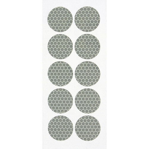Lamp Set of 10 Reflective Stickers 27 mm - White