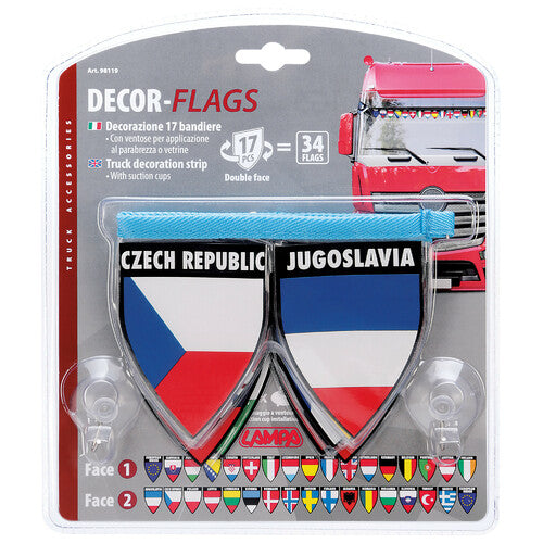 Lampa Decor-Flags 2 in1 - Set 4 - 17x2 bandiere