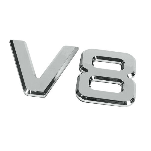 Emblemas de motor cromados 3D - 92 x 165 mm - V8 98121