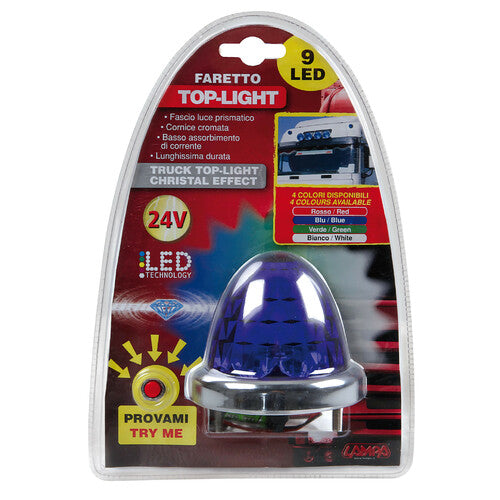 Tischleuchte, 9 LED-Spot, 24 V – Blau