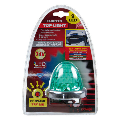 Top Light Lampe, 9 LED-Spot, 24 V - Grün 98163