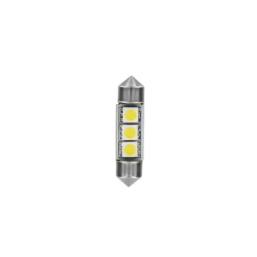 24/28V Hyper-Led 9 3 SMD x 3 chips C5W 10x36 mm SV8,5-8 2 pz Bianco doppia pol.