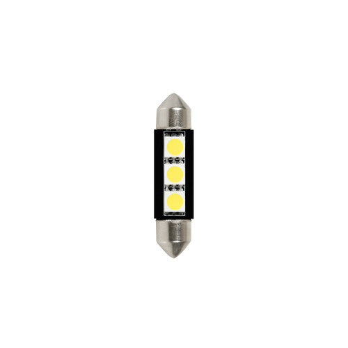 24/28V Hyper-Led 9 3 SMD x 3 chips 10x39 mm SV8,5-8 2 pz Scatola Bianco dp. pol.