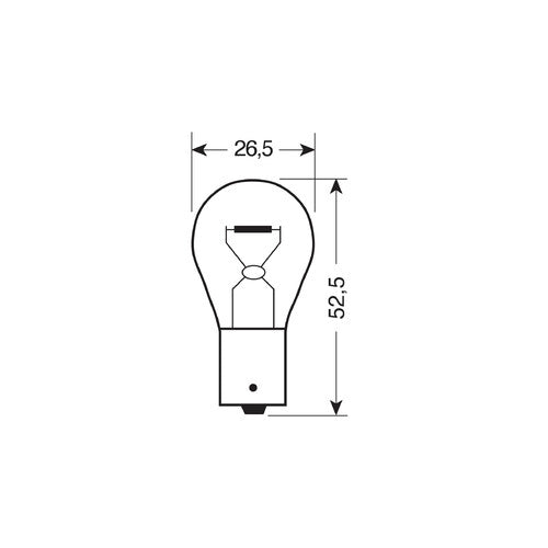 24V Lampe, einflammig - P21W - 21W - BA15s - 10 Stück - Karton 98230