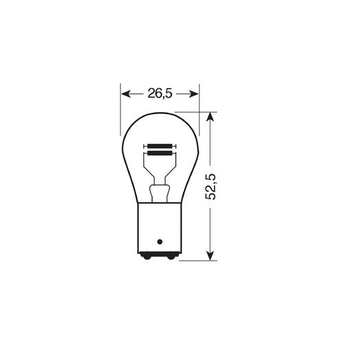 Lámpara de 24 V, 2 filamentos - P21/5W - 21/5W - BAY15d - 10 uds. - Caja 98232