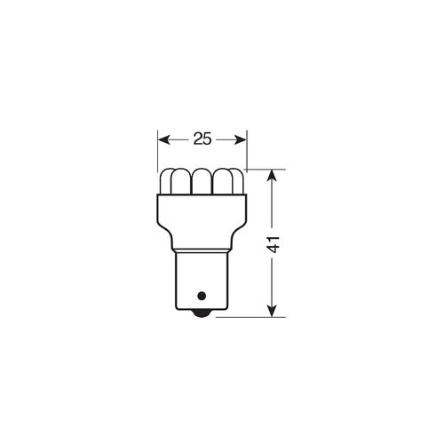 Lampa 24V Lampada Multi-Led 12 Led - (PY21W) - BAU15s - 1 pz - D/Blister - Arancio 98312