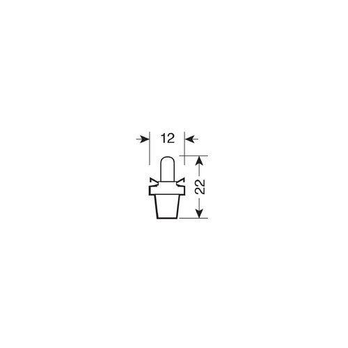 Lampa 24V Lampada cruscotto 1 Led - B8,5d - 2 pz - D/Blister - Bianco 98367