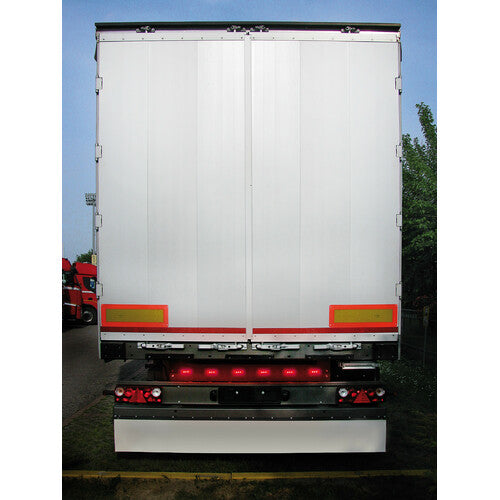 5-LED perimeter light with reflector, 24V - Red