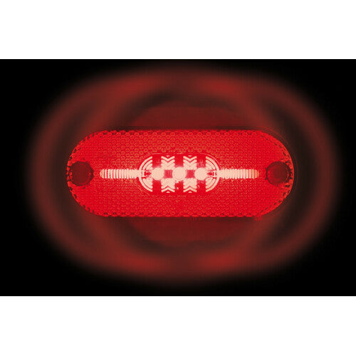 5-LED perimeter light with reflector, 24V - Red