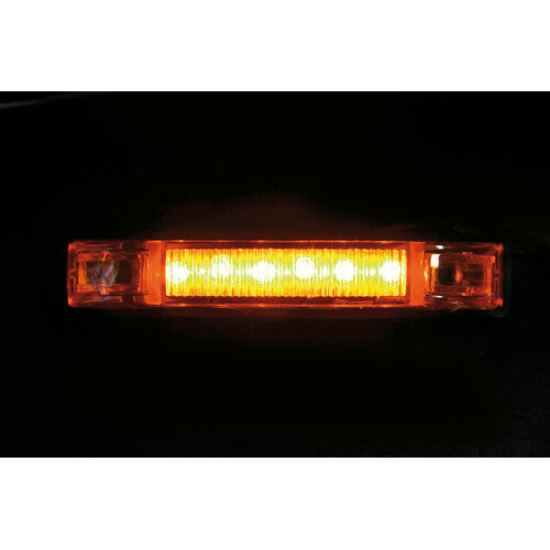6 LED Clearance Light, 24V - Orange