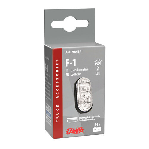 Luz de posición lateral de 2 LED, 24 V - Blanca 8484 98484