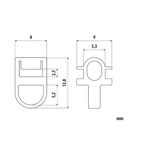 Lámpara de riel deslizante - G-2 - 25 piezas 98553