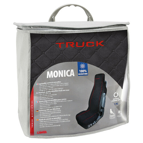 Monica Microfiber Truck Seat Cover - Black