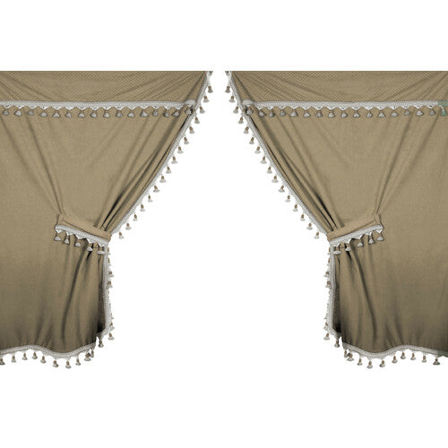 Juego de cortinas de microfibra para camión Lampa Premiere - Beige 98635
