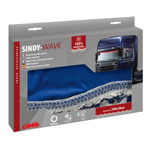 Lampa Sindy, Microfiber Sunshade for Trucks - Blue