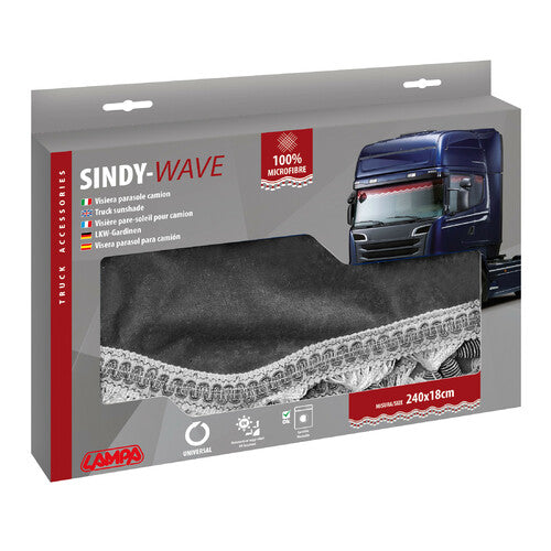 Sindy Mikrofaser-LKW-Sonnenschutz – Grau