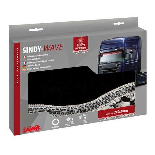 Lampa Sindy Mikrofaser-LKW-Sonnenschutz - Schwarz 98638