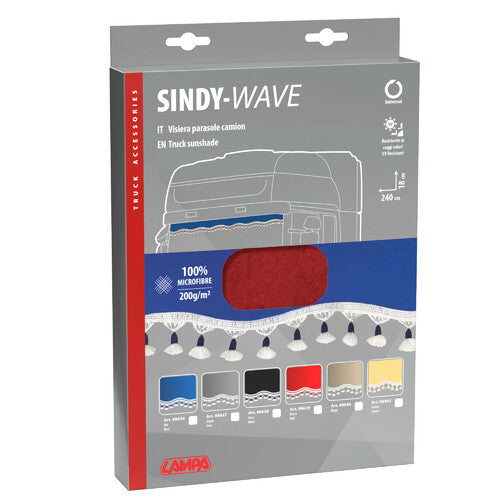 Lampa Sindy, Microfiber Sunshade for Trucks - Red