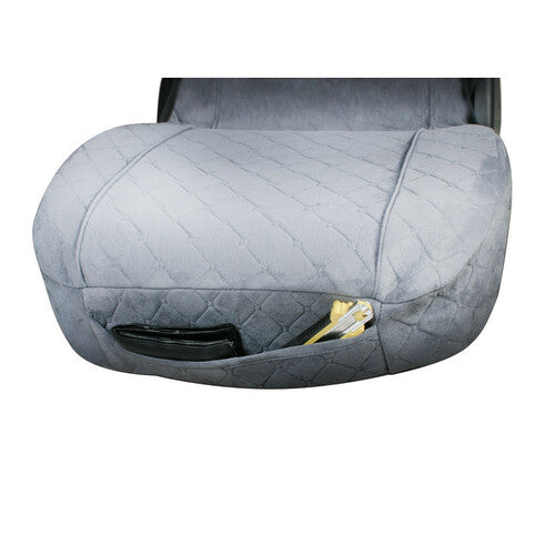 Melissa Mikrofaser-LKW-Vorhang- und Sitzbezugset – Grau