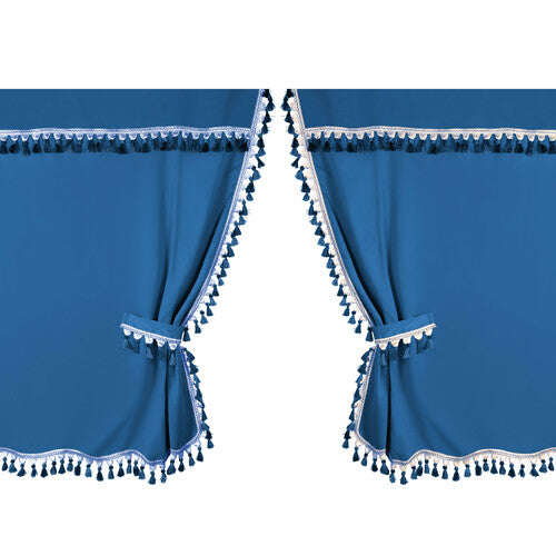 Dark Lamp, Center Curtains for Trucks, High Cab - Blue