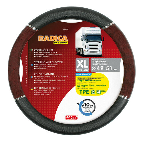 Radica Lamp, Skeentex Steering Wheel Cover - XL - 49/51 cm