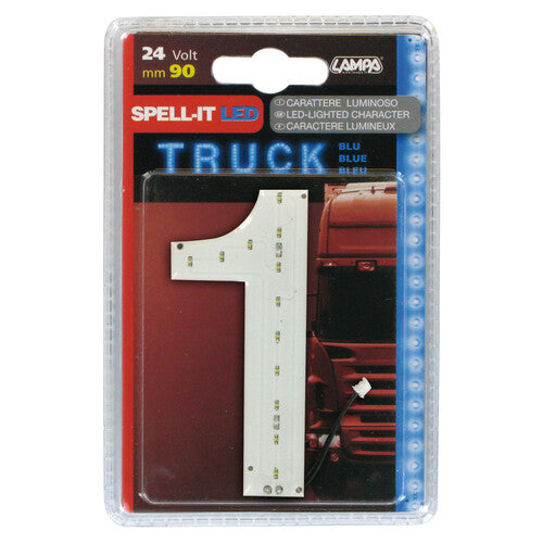Lampa Spell-It LED, 90 mm, 24 V - Blau - 1 98791