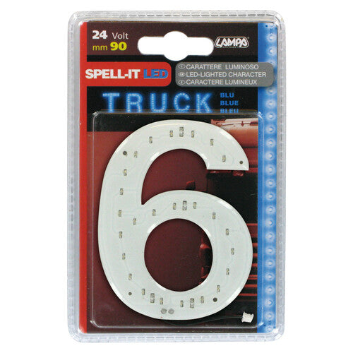 Lampa Spell-It LED, 90 mm, 24 V - Blau - 6 98796