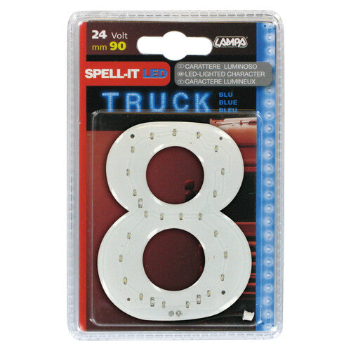 Lampa Spell-It Led, 90 mm, 24V - Blu - 8 98798