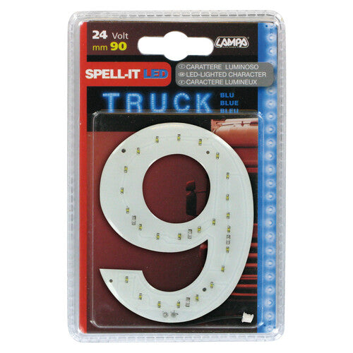 Lampa Spell-It Led, 90 mm, 24V - Blu - 9 98799