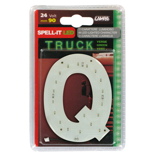 Lampa Spell-It Led, 90 mm, 24V - Verde - Q