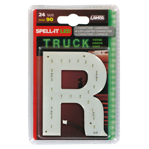 Lampa Spell-It Led, 90 mm, 24V - Verde - R