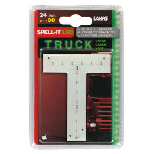 Lampa Spell-It LED, 90 mm, 24 V - Grün - T 98828
